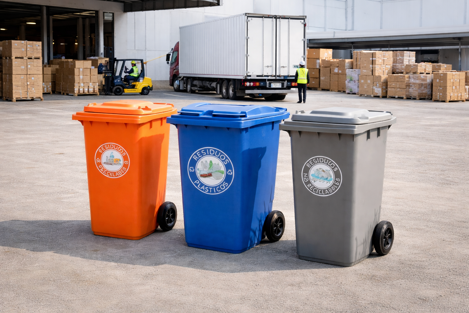Botes de basura, contenedores y mobiliario para espacios ordenados y funcionales